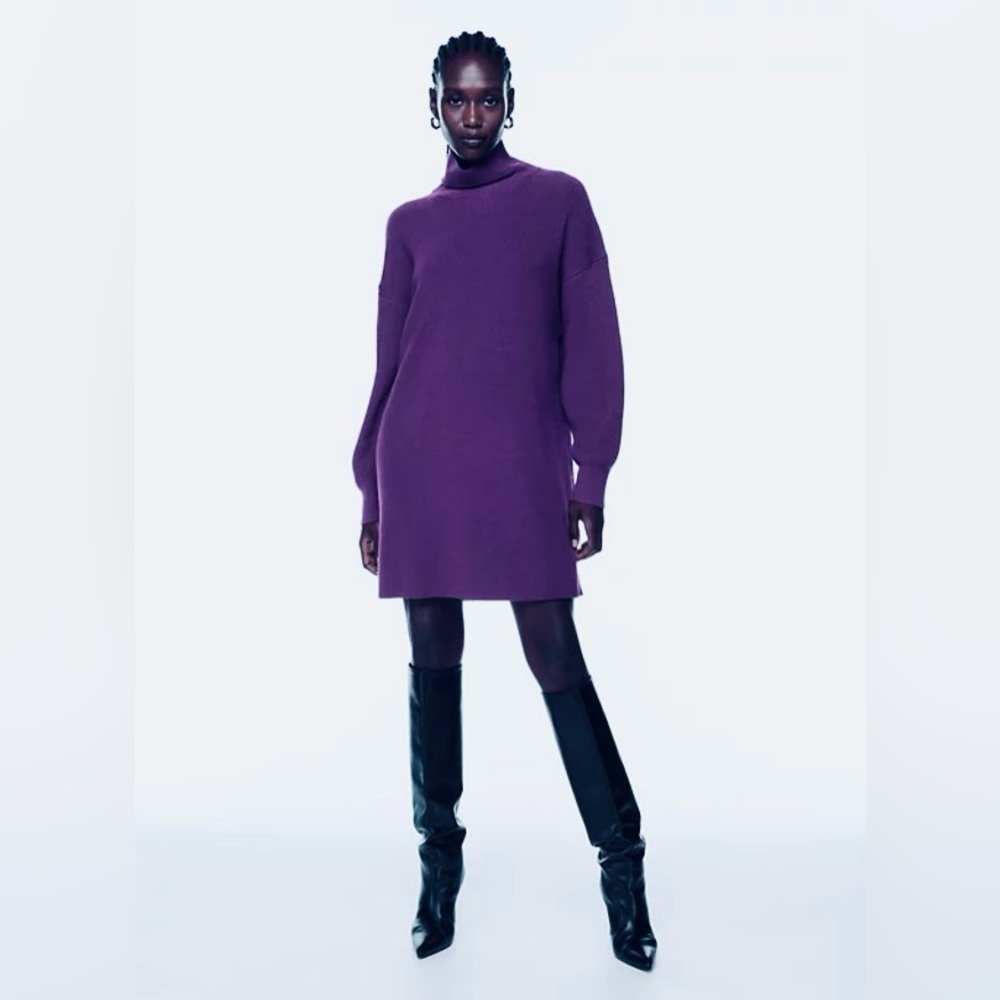 Babaton McLean Oversized Stretch Merino Yak Blend Turtleneck Sweater Dress US XS